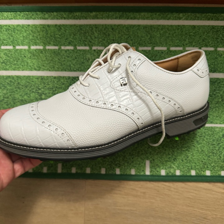 Footjoy Wilcox custom Myjoys Pebble Leather with the Croc accents