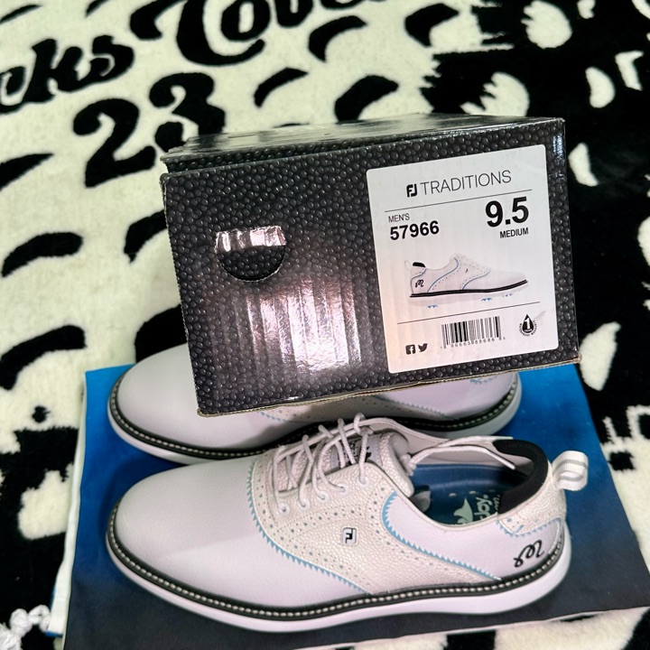New Malbon Golf x Footjoy Stingray Leather Traditions White