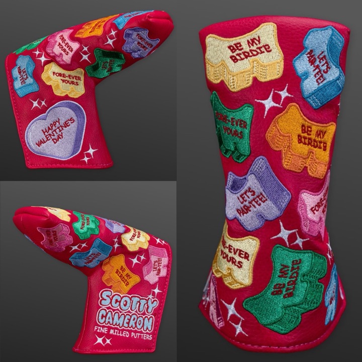 Scotty Cameron Valentine's Day 2025 Candy Dog Blade Putter Cover Headcover