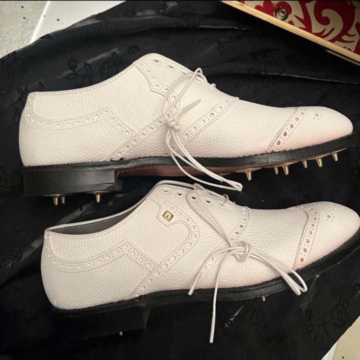 NEW Vintage Footjoy Classics Mens Golf Shoes 51409 White Brogue Wingtip 10B