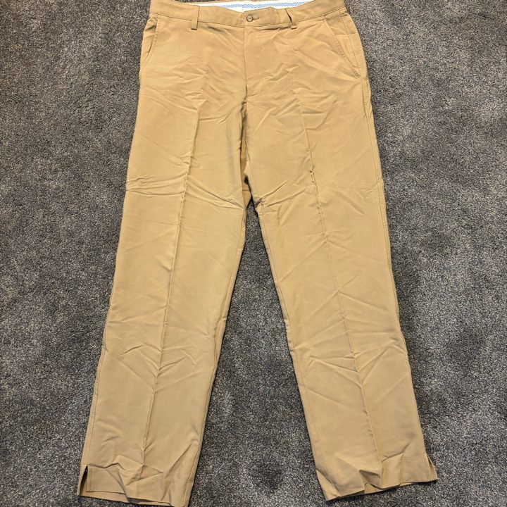 Footjoy Men’s Performance Golf Pants Slit Bottom Khaki Chino Pants Size 36x32