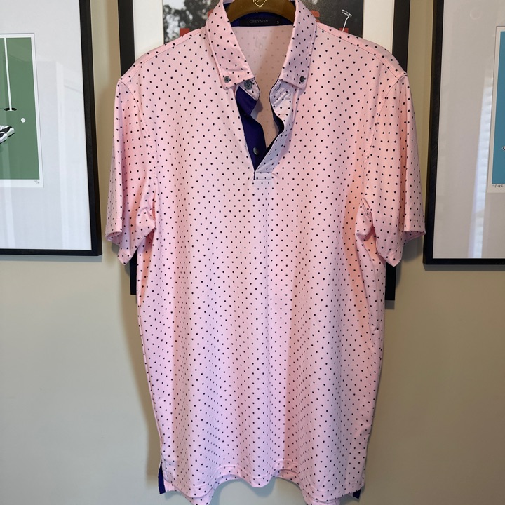 Greyson Golf Polo - Pink/Purple Wolves pattern