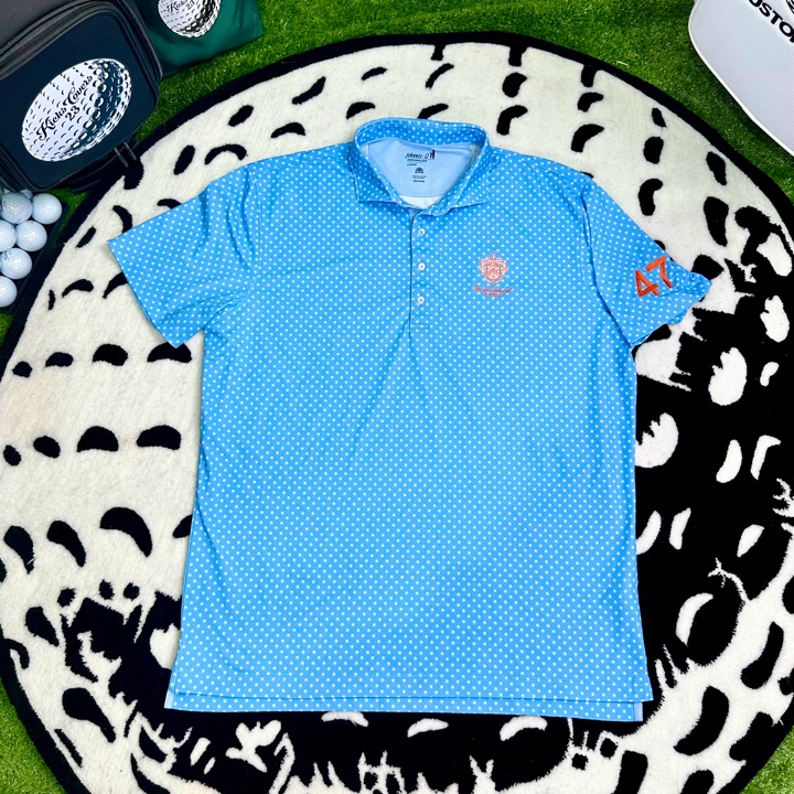 Trump National Golf Club Jupiter Johnnie-O Polo Shirt Mens Large 47 Sleeve Blue
