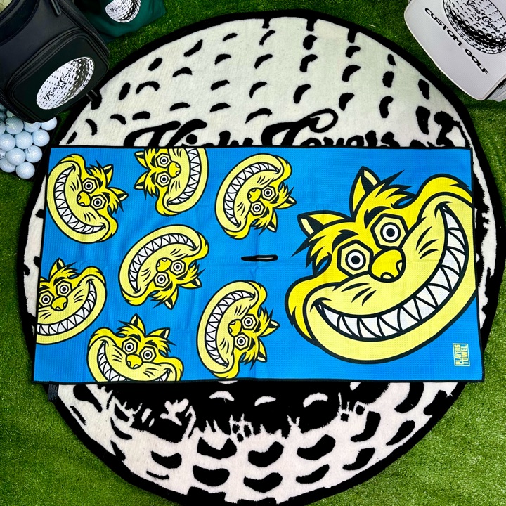 New Bettinardi Yellow & Blue Fat Cat Tour Limited Players Towel 22x42
