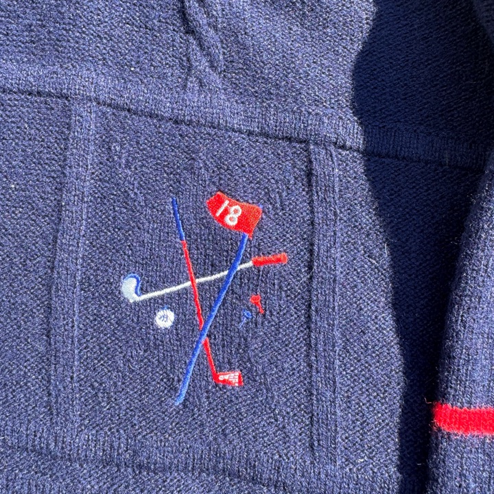 Gilet Pull Vintage Homme Fayfor – Vert Taille M – Course St Andrews – État 9/10