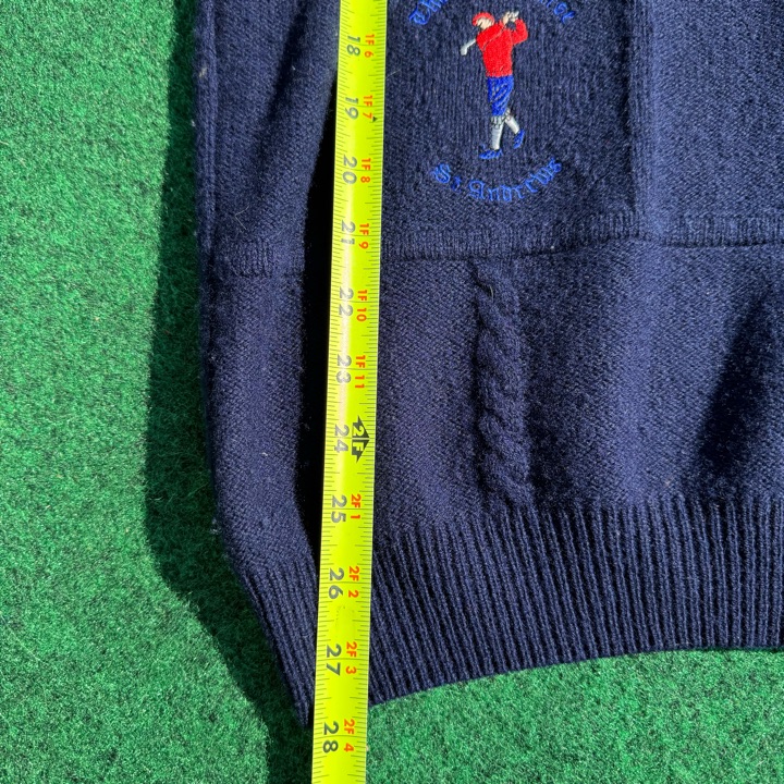 Gilet Pull Vintage Homme Fayfor – Vert Taille M – Course St Andrews – État 9/10