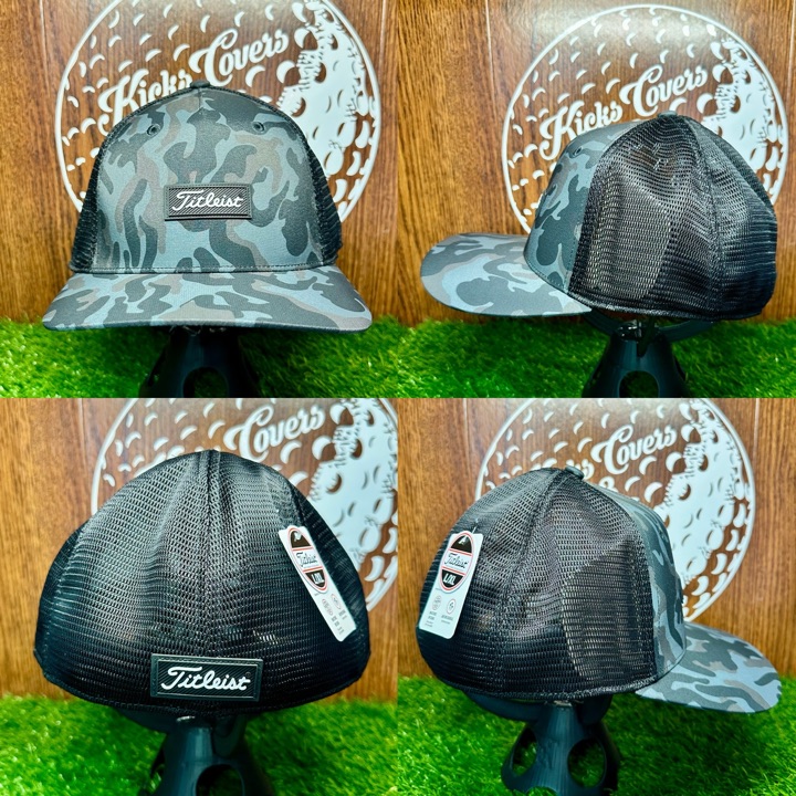 New Titleist Golf Monterey Hat Black Duck Camo Camouflage Medium Large L/XL Cap