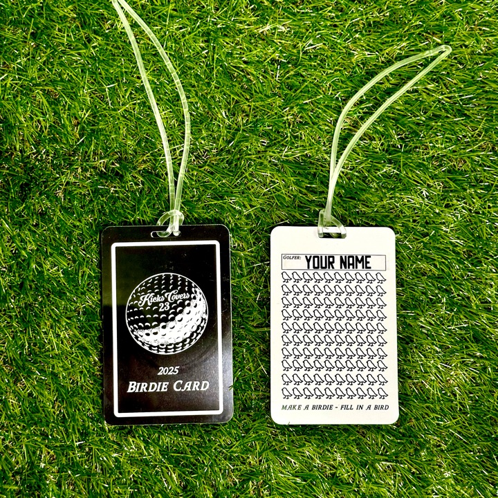 KicksCovers Custom Golf 2025 Custom Name Birdie Tracker Card - Track Your Birdies in 2025