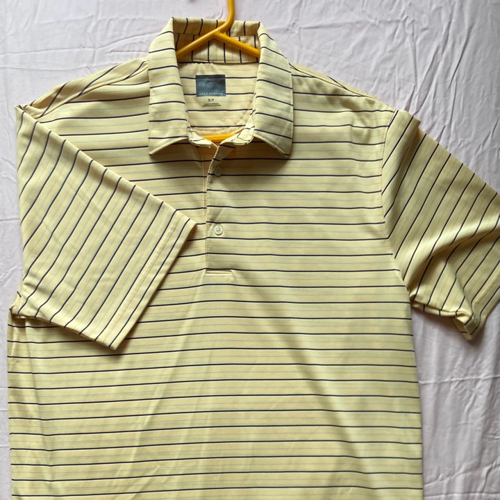 Greg Norman striped polo
