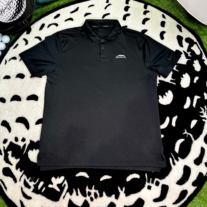 Rare Grove XXIII Nike Tour Argyle Textured Golf Shirt Black Large Michael Jordan