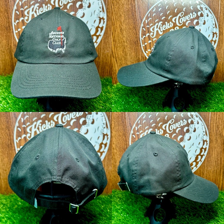 Augusta National Golf Club ANGC Members Only Logo Black Adjustable Dad Hat Rare
