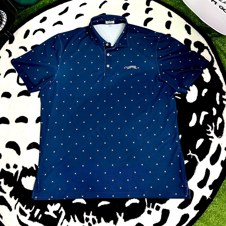 New Sun Day Red Heritage Classic Fit Micro Flower Polo Navy XL