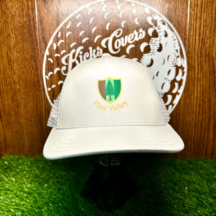 Pine Valley Golf Club Members Logo - Pukka Mesh Lightweight Hat White Adjustable