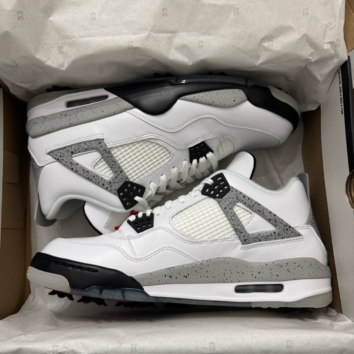 NOS Jordan IV 4 Golf “White Cement” Size 12