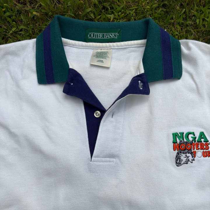 Vintage Hooters NGA Pro Golf Tour polo size large