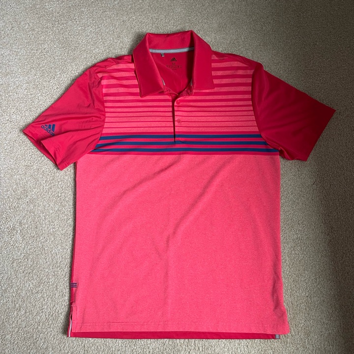Mens Adidas Sz M Golf Shirt