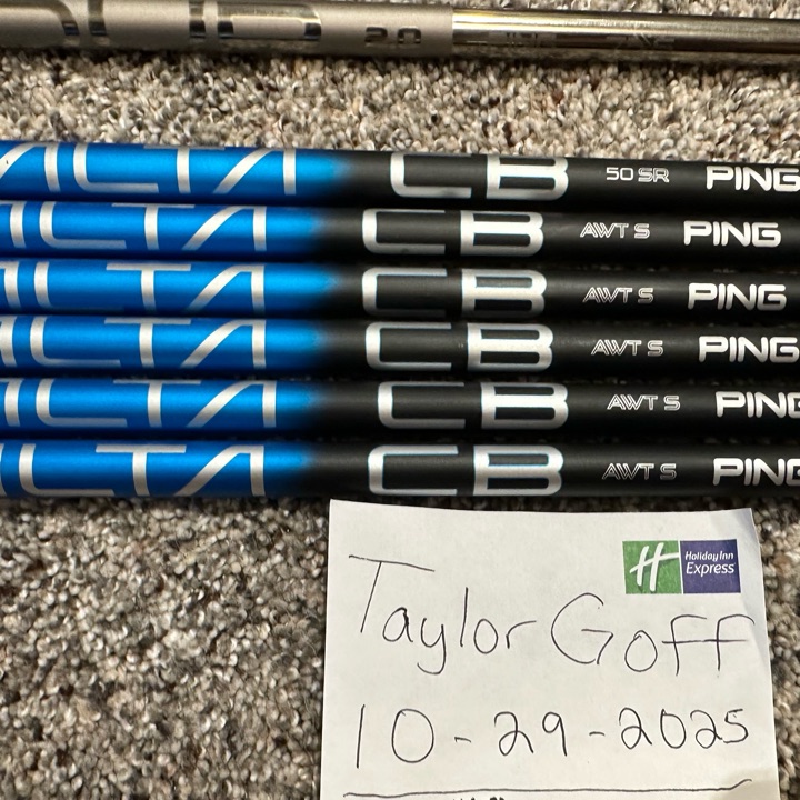 Ping alta CB iron and driver shafts