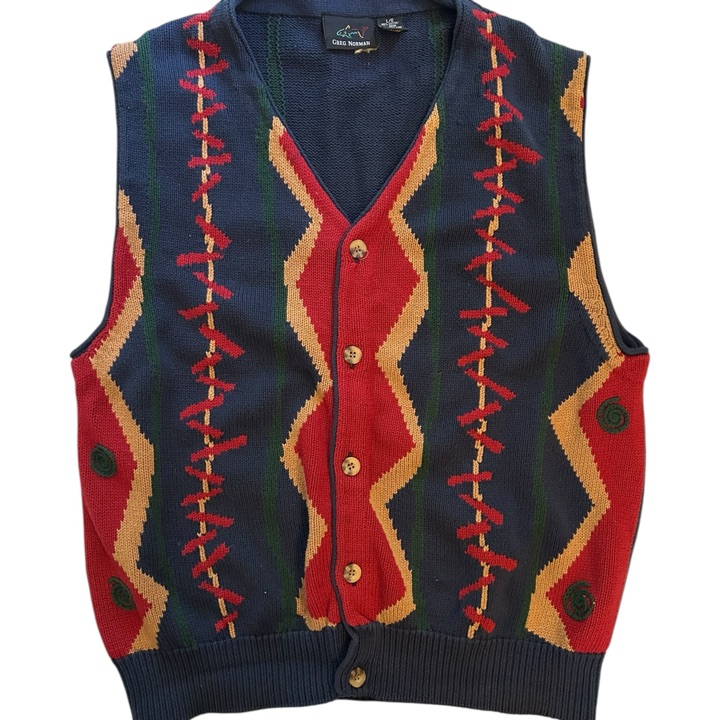 RARE Vintage Greg Norman Golf Sweater Vest