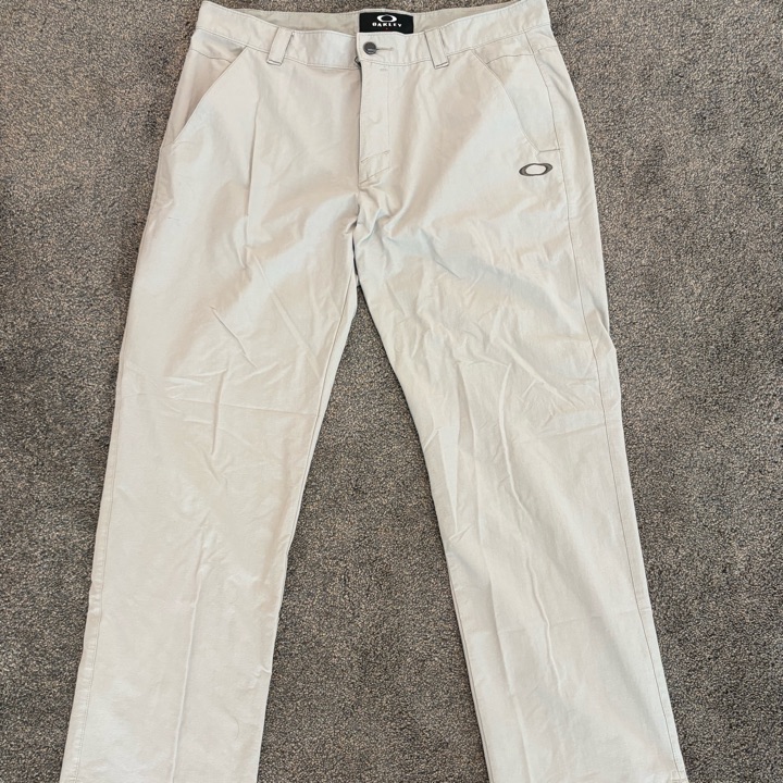 Oakley Take 2.5 Golf Stretch Performance Pants Men's 36x32 Light Grey Trousers